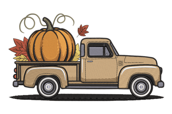 A Thorough Review of the Vintage Pumpkin Truck Embroidery Design