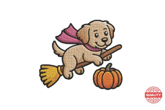 Adding Whimsy to Wardrobes with Flying Dog with Pumpkin