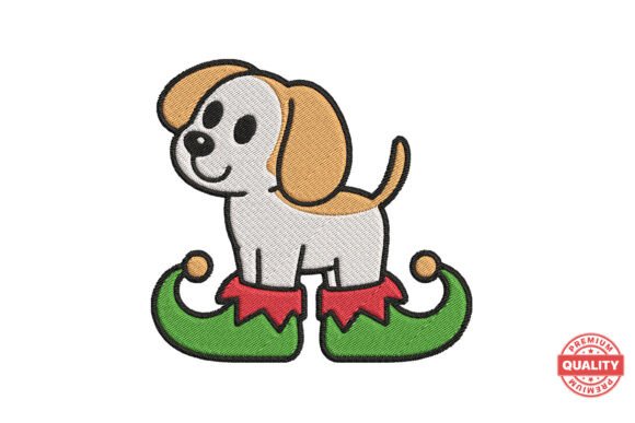 Christmas Dog in Elf Shoes: A Designer's Review for Personalized Gifts