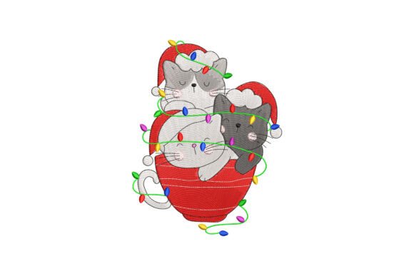 Cute Cats Christmas: An Embroidery Designer's Review for Business Merch