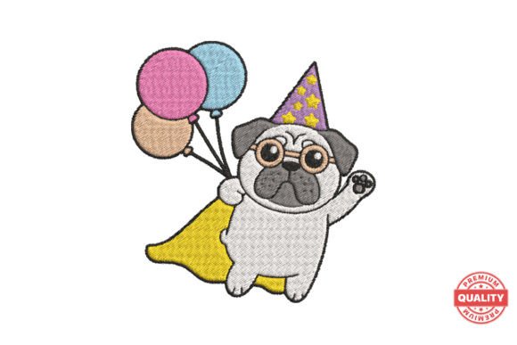 Reviewing the Flying Pug Wizard Halloween Embroidery Design
