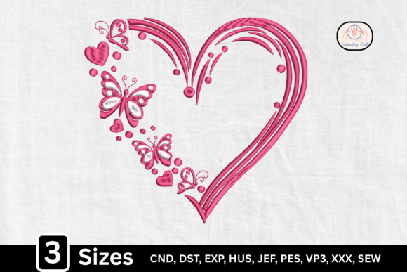 Romantic Butterfly Swirl Heart Embroidery Design Review