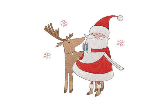 Santa Claus with Reindeer: A Festive Embroidery Review
