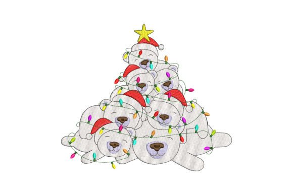 Should You Add the Polar Bear Christmas Tree Embroidery Design to Your Collection?